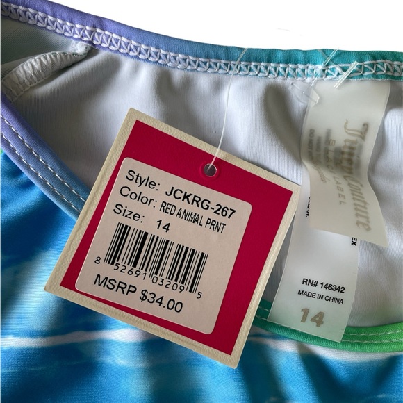 🆕 Girls 14 | Juicy Couture Two-Piece Rashguard Set - Picture 3 of 7